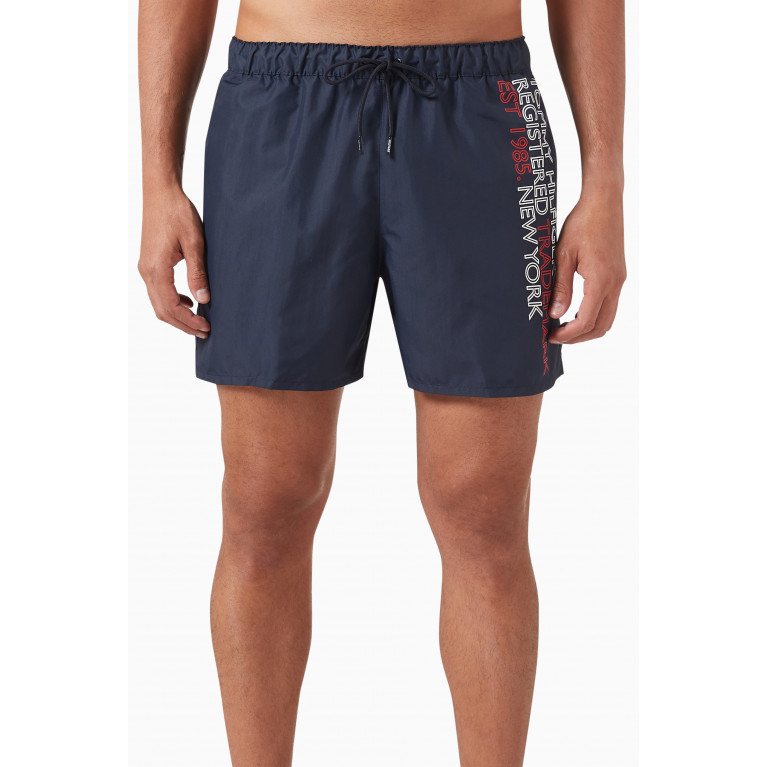 Tommy Hilfiger - Logo-print Mid-length Swim Shorts