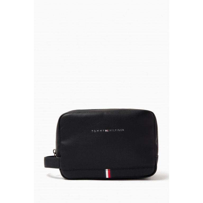Tommy Hilfiger - TH Corporate Washbag in Faux-leather