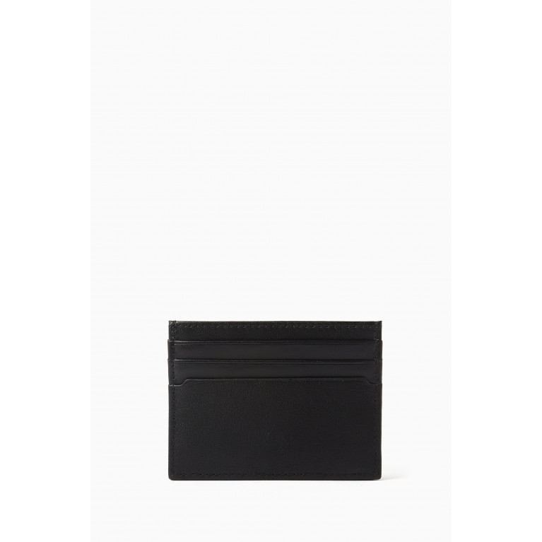 Tommy Hilfiger - TH Premium Logo Card Holder in Leather Black