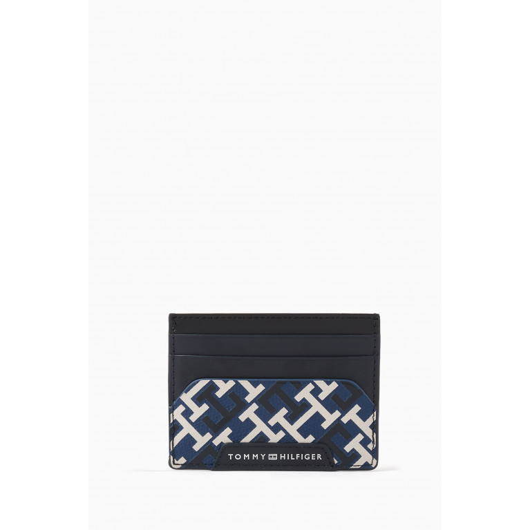 Tommy Hilfiger - TH Monogram Business Card Holder in Leather