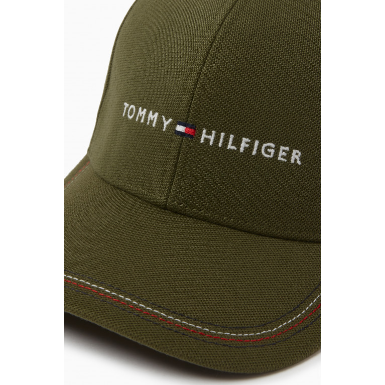 Tommy Hilfiger - TH Skyline Logo Cap in Recycled Twill Green
