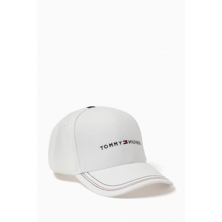 Tommy Hilfiger - TH Skyline Logo Cap in Recycled Twill White