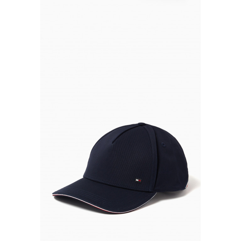 Tommy Hilfiger - TH Elevated Signature Tape Cap in Organic Cotton-twill Blue