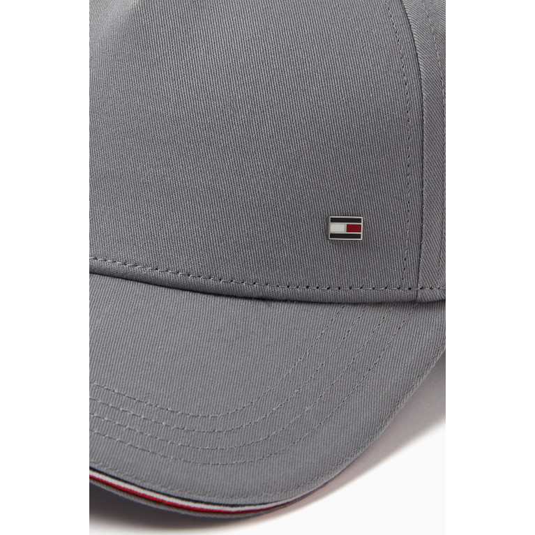 Tommy Hilfiger - TH Elevated Signature Tape Cap in Organic Cotton-twill Grey