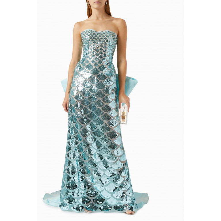 Tuvanam - Mermaid Sequin-embellished Gown