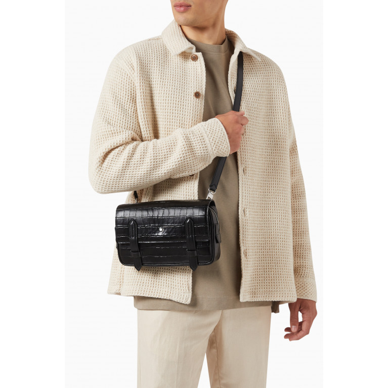 Montblanc - Messenger Bag in Croc-embossed Leather