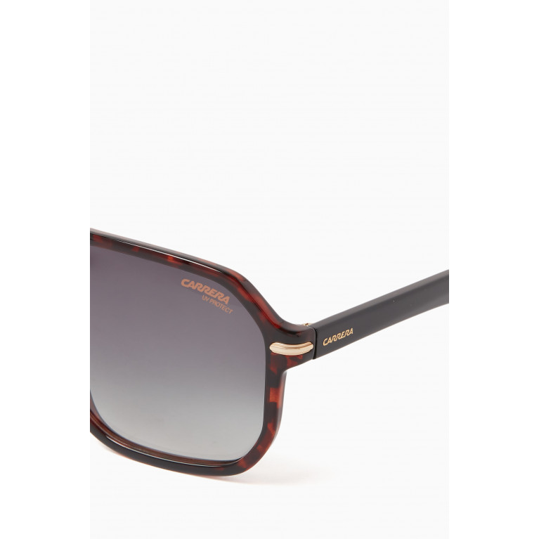 Carrera - Aviator Rectangle Sunglasses in Metal Gold