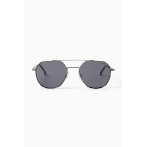 Carrera - 303/S Geometric Sunglasses in Stainless Steel Silver