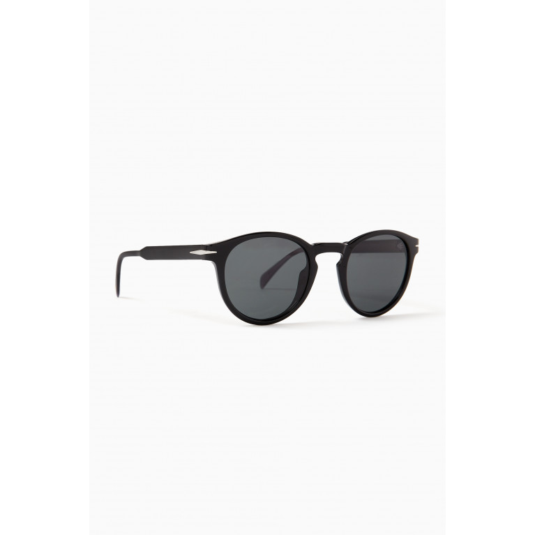 David Beckham - Round Sunglasses in Acetate Black