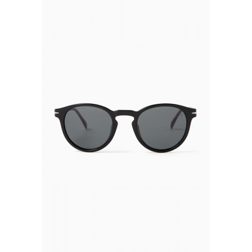 David Beckham - Round Sunglasses in Acetate Black