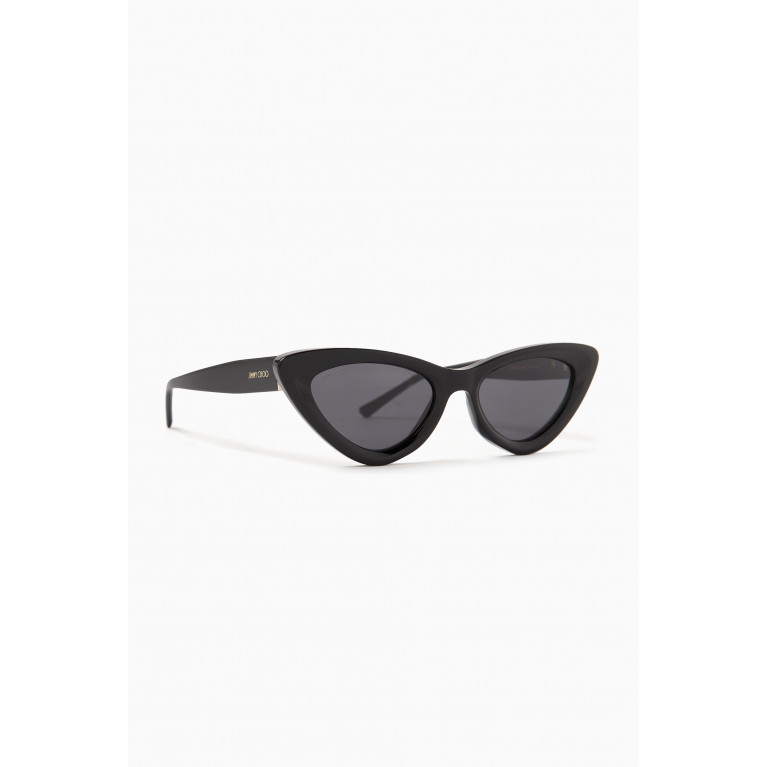Jimmy Choo - Addy Cat-Eye Sunglasses in Acetate Black