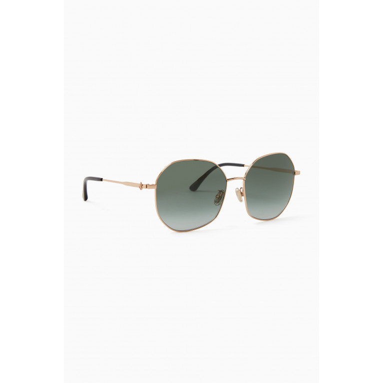 Jimmy Choo - Astra Square Frame Sunglasses in Metal