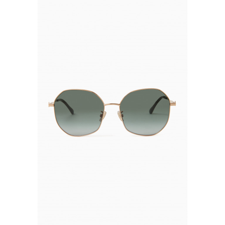 Jimmy Choo - Astra Square Frame Sunglasses in Metal