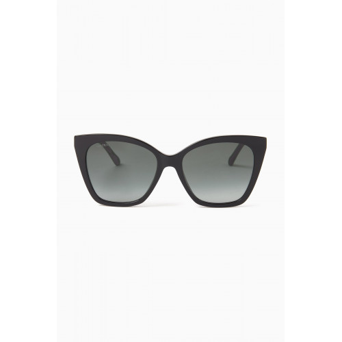 Jimmy Choo - Rua Cat-eye Frame Sunglasses in Acetate Black