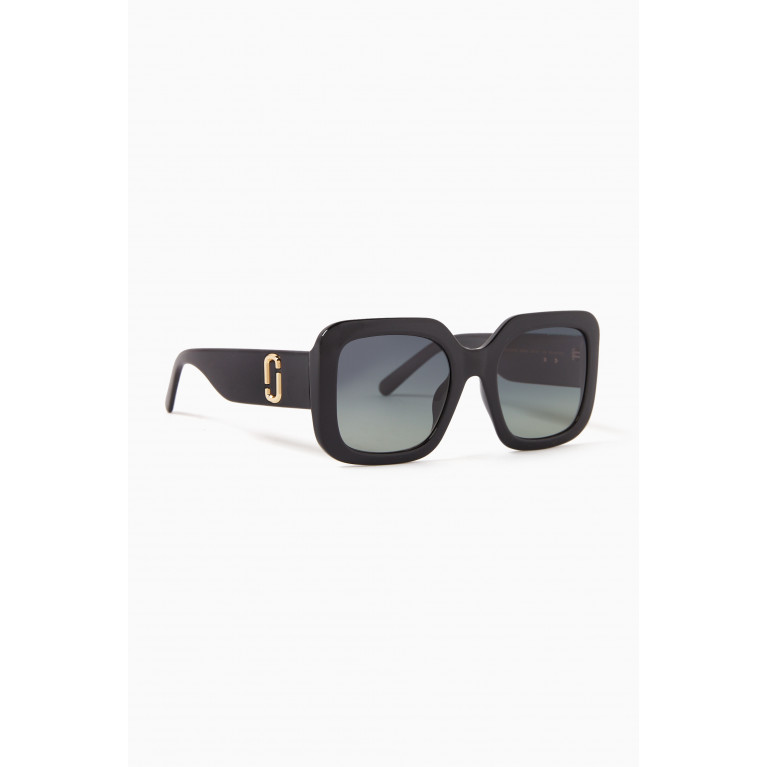 Marc Jacobs - J Marc Oversized Square Sunglasses in Acetate Grey
