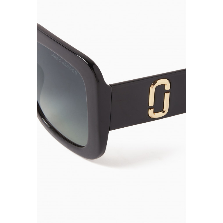 Marc Jacobs - J Marc Oversized Square Sunglasses in Acetate Grey