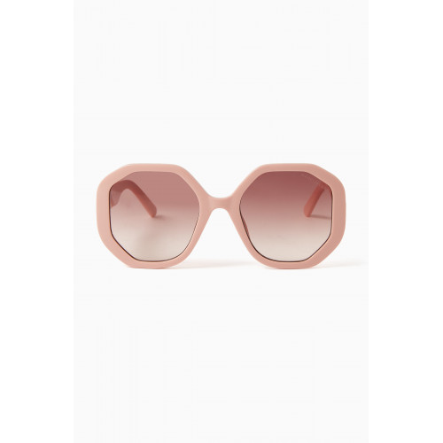 Marc Jacobs - Geometric Hexagon Sunglasses in Acetate Pink