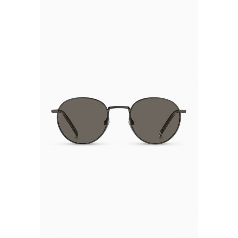 Tommy Hilfiger - Round Sunglasses in Metal Black