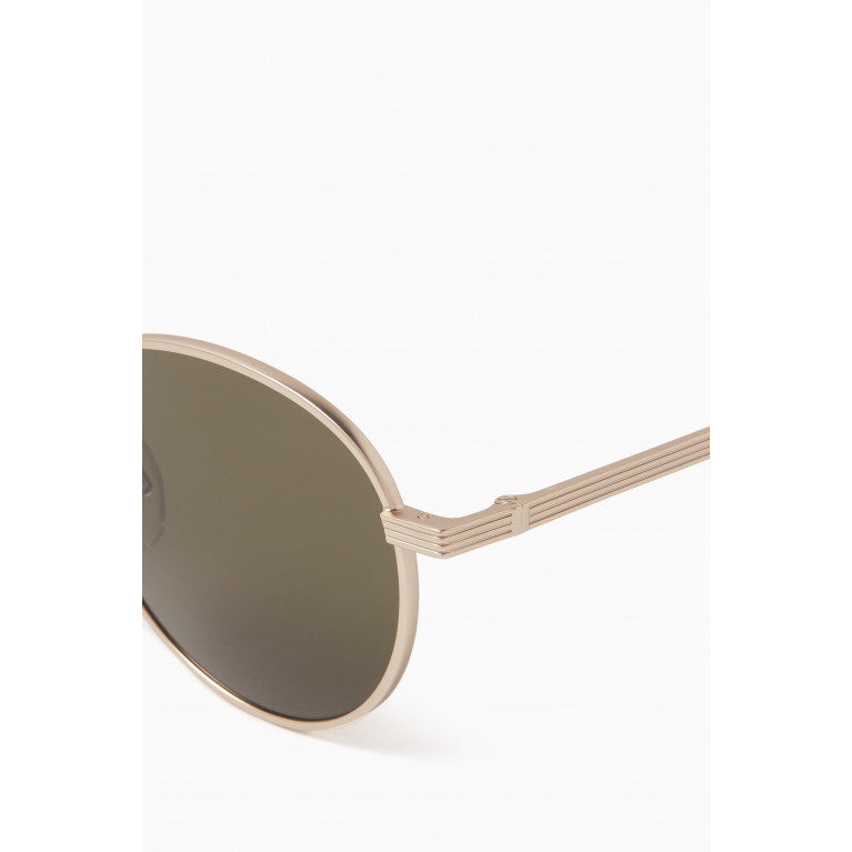 Tommy Hilfiger - Round Sunglasses in Metal Silver