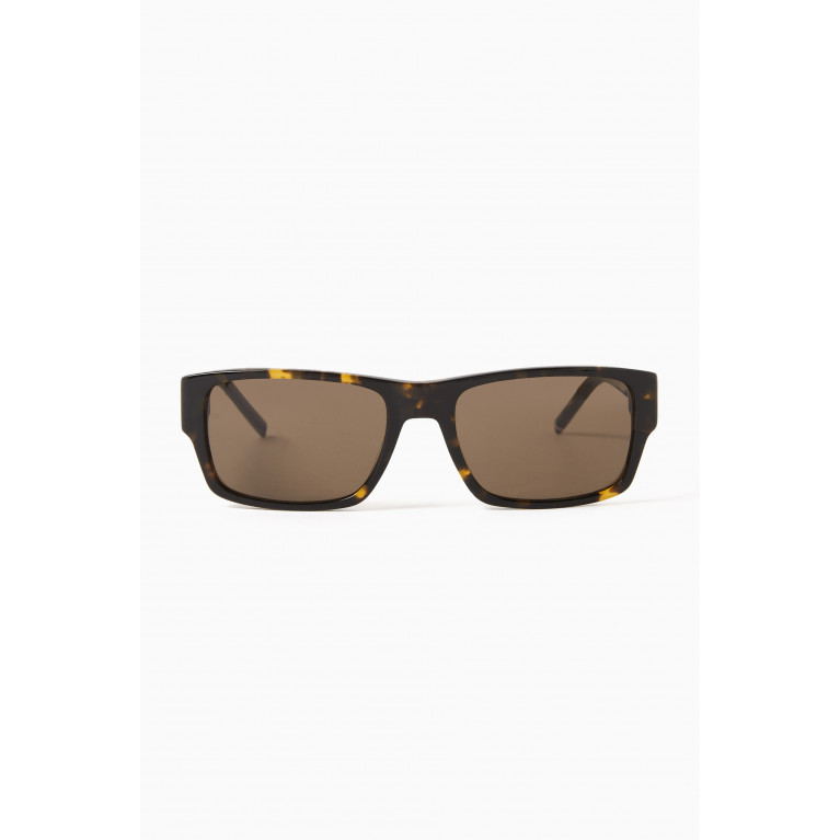 Tommy Hilfiger - Rectangular Sunglasses in Acetate Brown