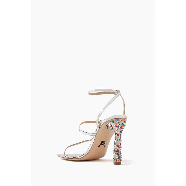 Paul Andrew - Slinky 95 Strappy Sandals in Metallic Leather