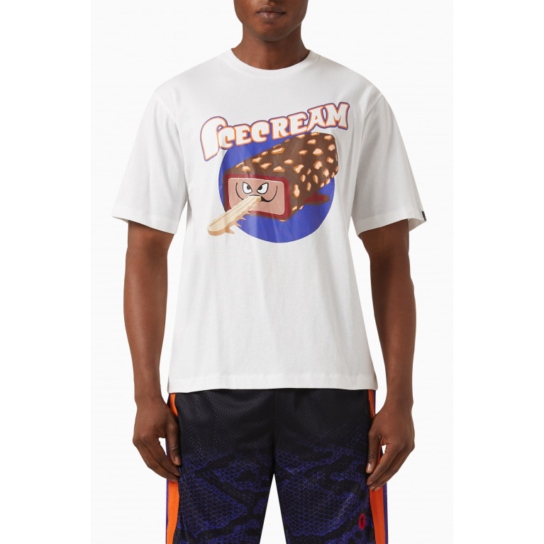 Ice Cream - Crunchy Shark Graphic-print T-shirt in Cotton-jersey White