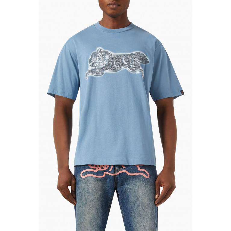 Ice Cream - Iced Out Running Dog Graphic-print T-shirt in Cotton-jersey Blue