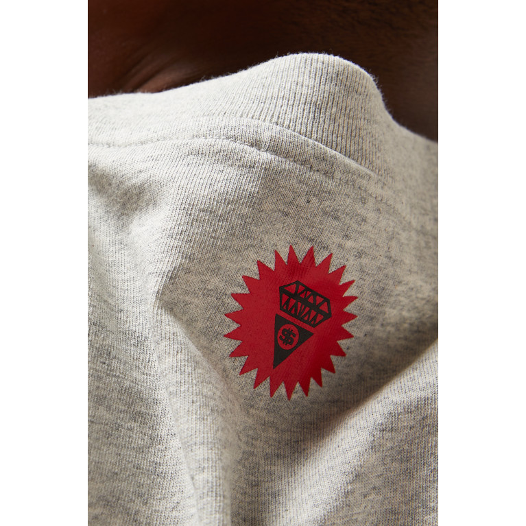 Ice Cream - Italic Logo Graphic-print T-shirt in Cotton-jersey Grey