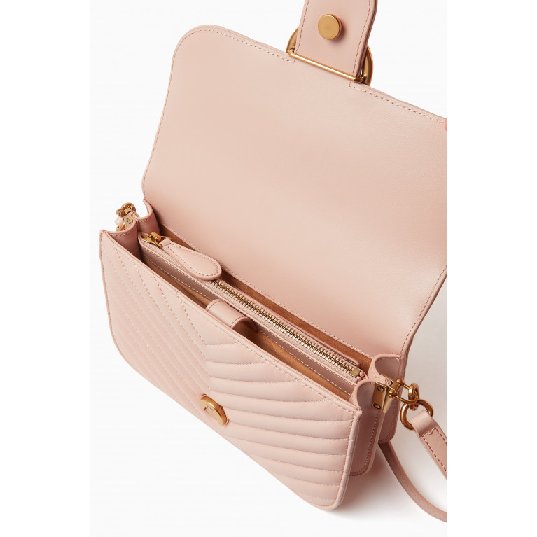PINKO - Love Bell Classic Crossbody Bag in Quilted Leather
