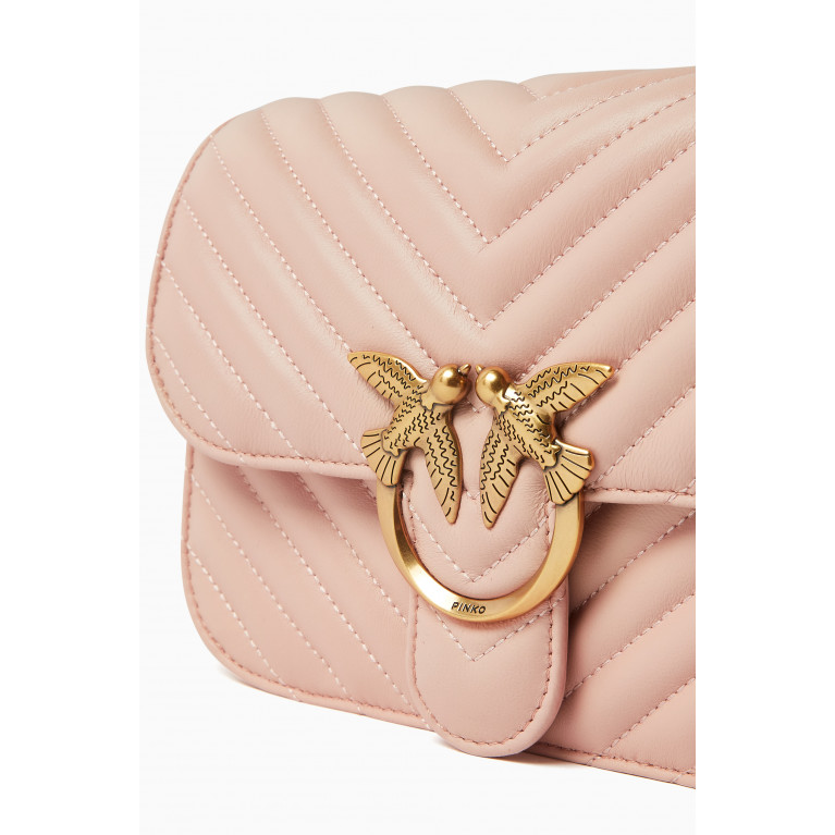 PINKO - Love Bell Classic Crossbody Bag in Quilted Leather