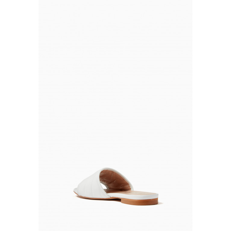 PINKO - Molly Slide Sandals in Quilted Leather