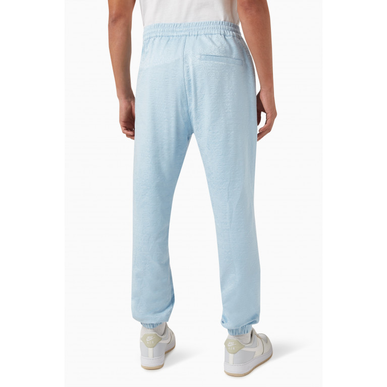 Les Benjamins - Elasticated Waistband Sweatpants in Cotton Blue