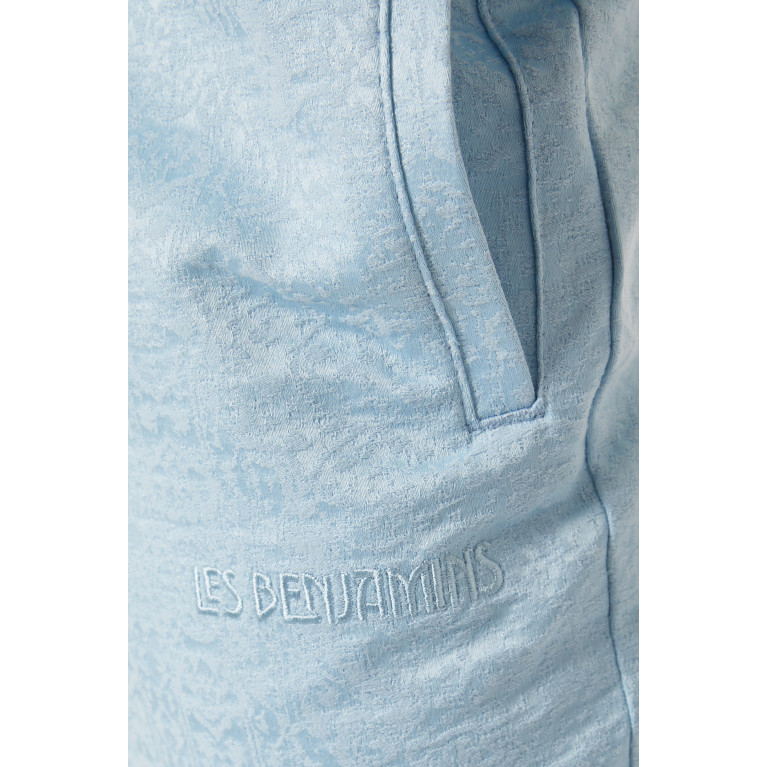Les Benjamins - Elasticated Waistband Sweatpants in Cotton Blue