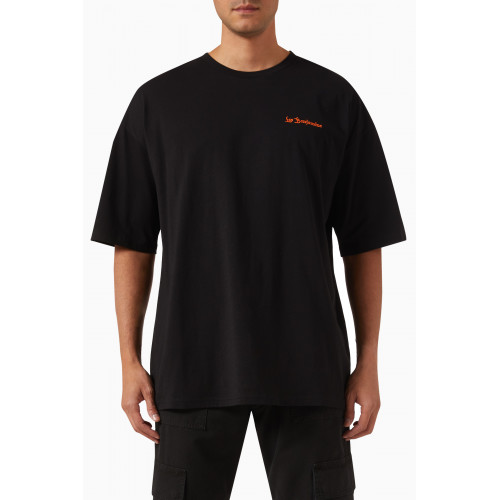 Les Benjamins - Oversized T-shirt in Cotton Jersey Black