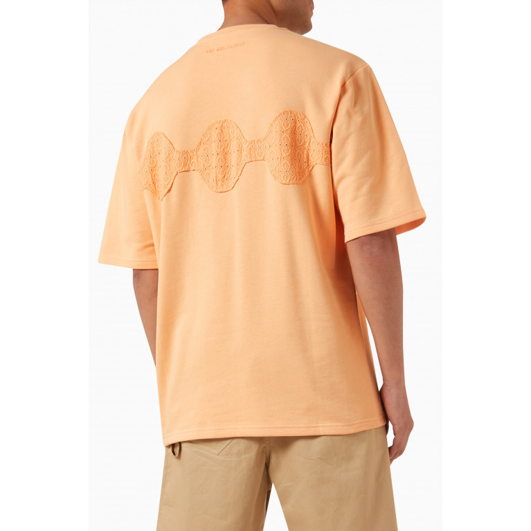 Les Benjamins - Oversized T-shirt in Cotton Jersey Orange