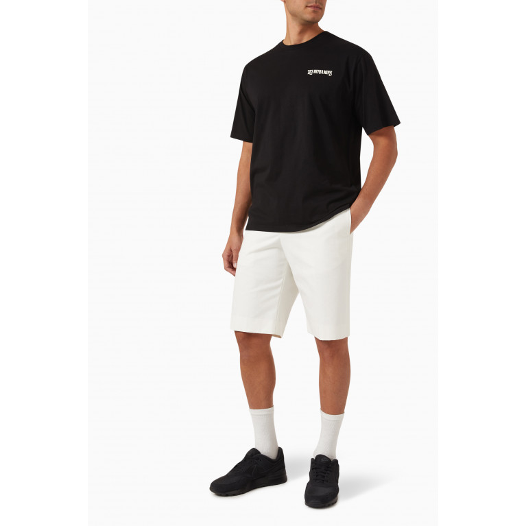 Les Benjamins - Oversized T-shirt in Cotton Jersey Black