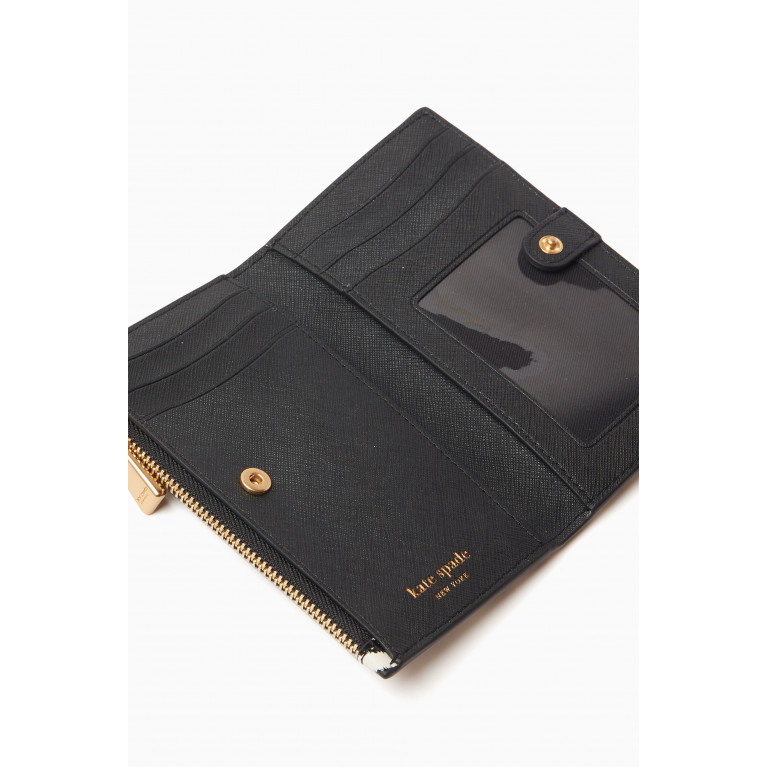 Kate Spade New York - Small Morgan Zebra-print Slim Wallet in Leather