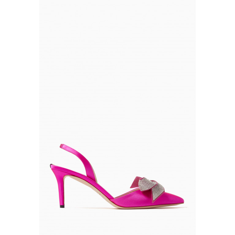 Sarah Jessica Parker - Emmanuel 70 Slingback Sandals in Satin Pink