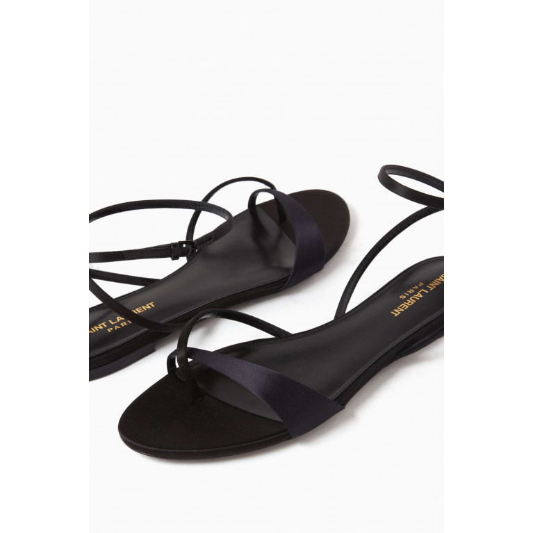 Saint Laurent - Dive Sandals in Silk Satin