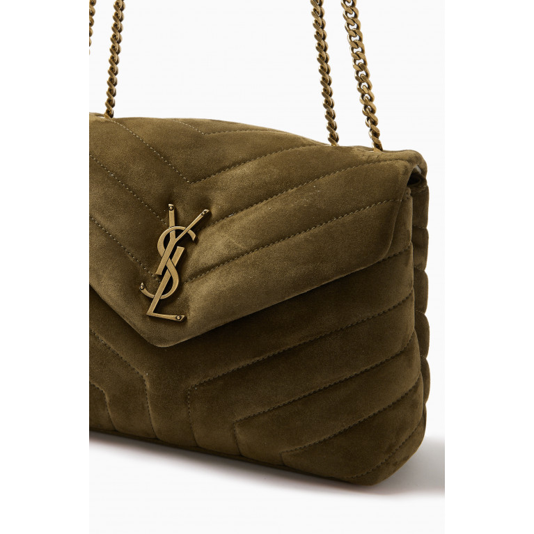 Saint Laurent - Small Loulou Bag in Quilted "Y" Suede
