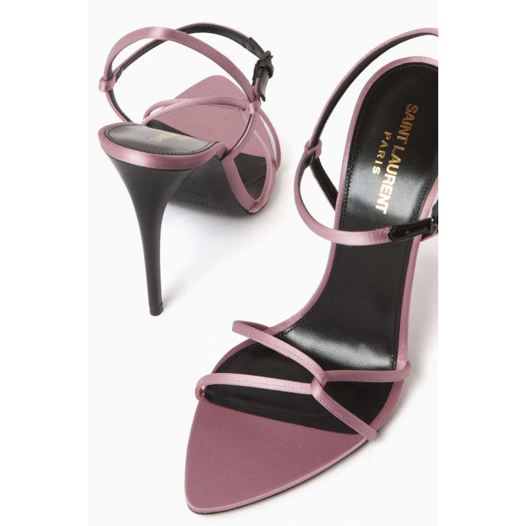 Saint Laurent - Clara 110 Sandals in Silk-satin