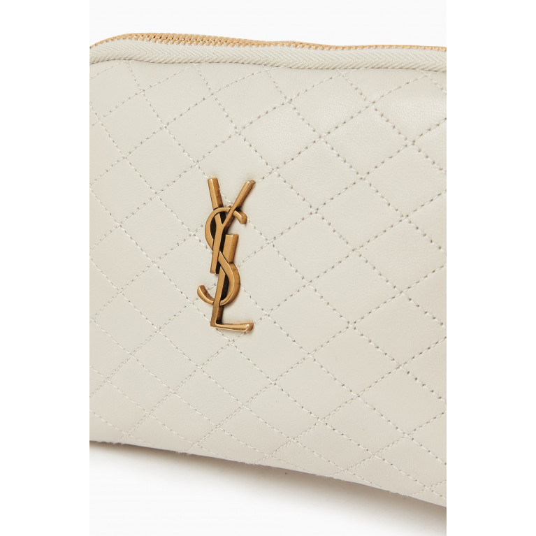 Saint Laurent - Gabby Zip Pouch in Quilted Leather