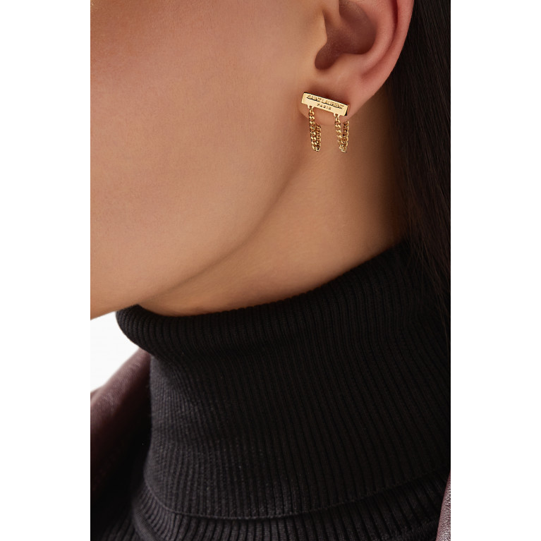 Saint Laurent - Asymmetrical Earrings in Metal