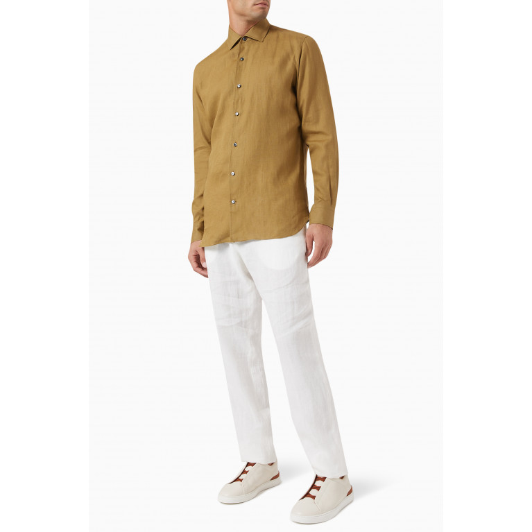 Zegna - Long Sleeve Shirt in Linen
