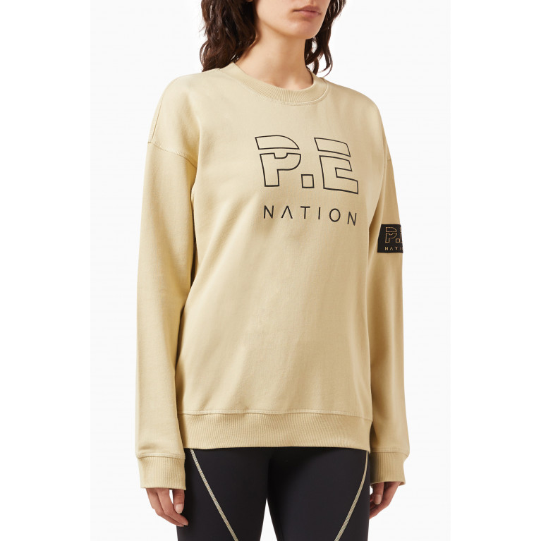 P.E. Nation - Heads Up Sweatshirt in Organic Cotton-fleece