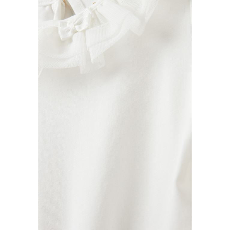 Angel's Face - Clementine Bodysuit & Headband Set in Cotton Stretch White