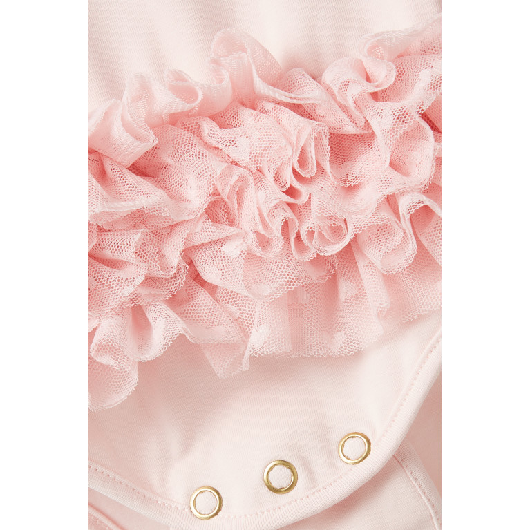 Angel's Face - Gwyneth Ruffle Bodysuit in Cotton Pink