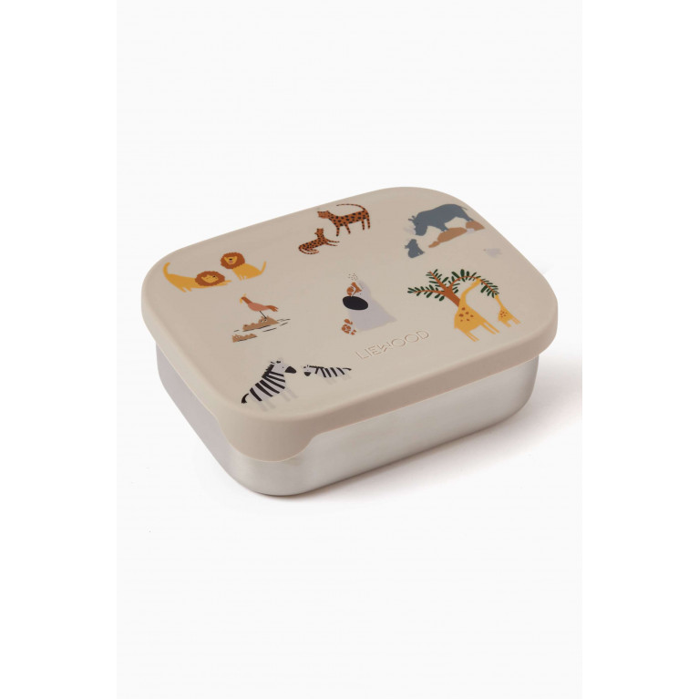 Liewood - Arthur Lunch Box in Stainless Steel Neutral