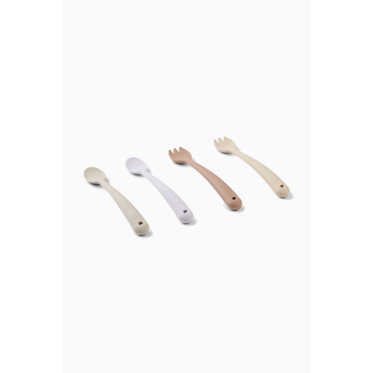 Liewood - Shea Feeding Cutlery in Silicone, Set of 4 Multicolour