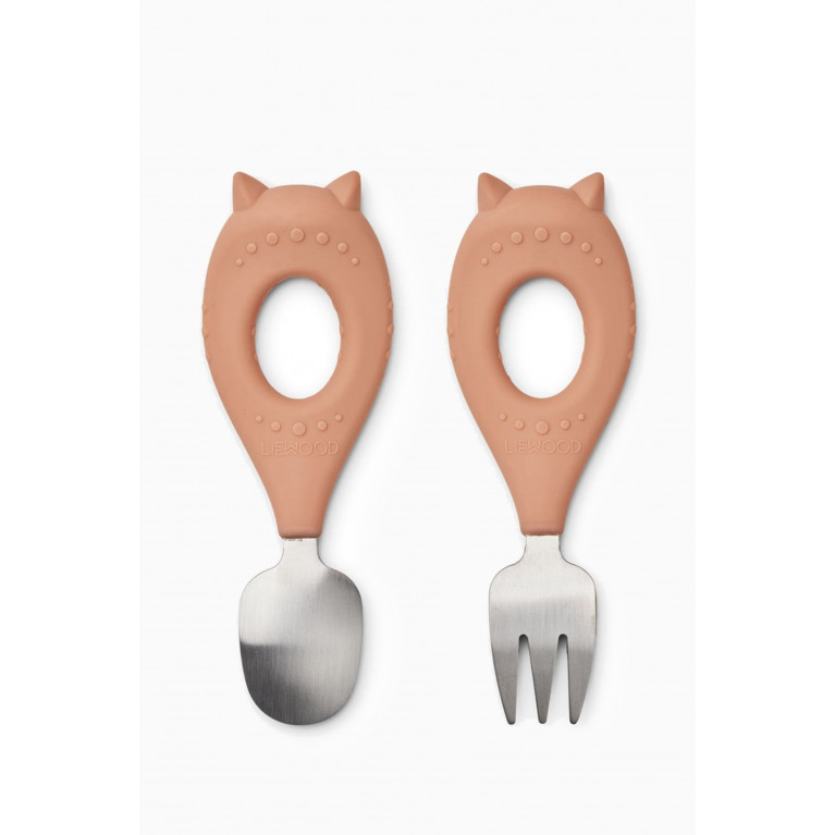 Liewood - Stanley Feeding Cutlery Set in Steel & Silicone